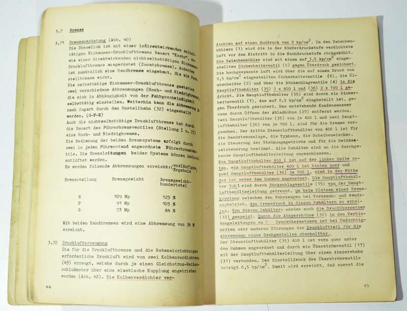 Beschreibung Bedienungsanweisung Diesellok V200  2 Bände 1966 VEB Lokomotivbau Babelsberg