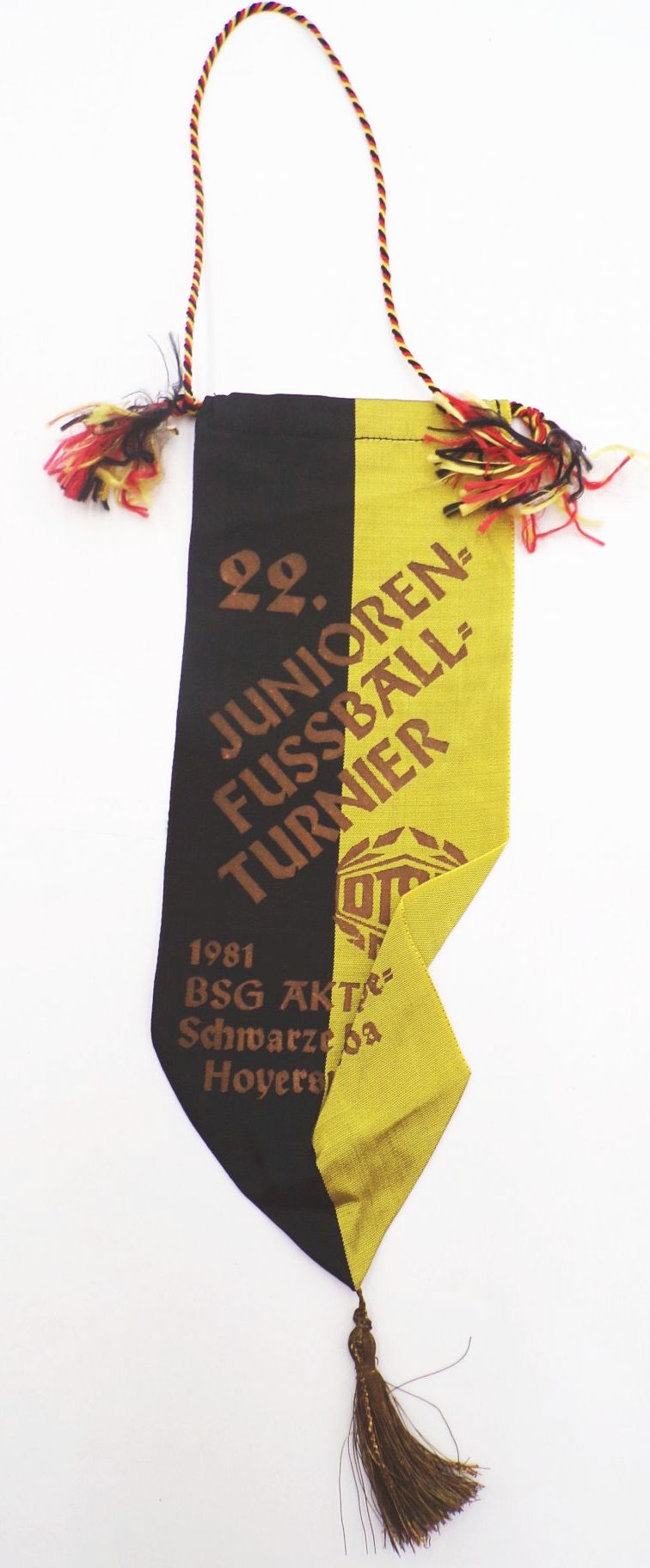 Wimpel Junioren Fussball Turnier BSG Aktivist Schwarze Pumpe Hoyerswerda 