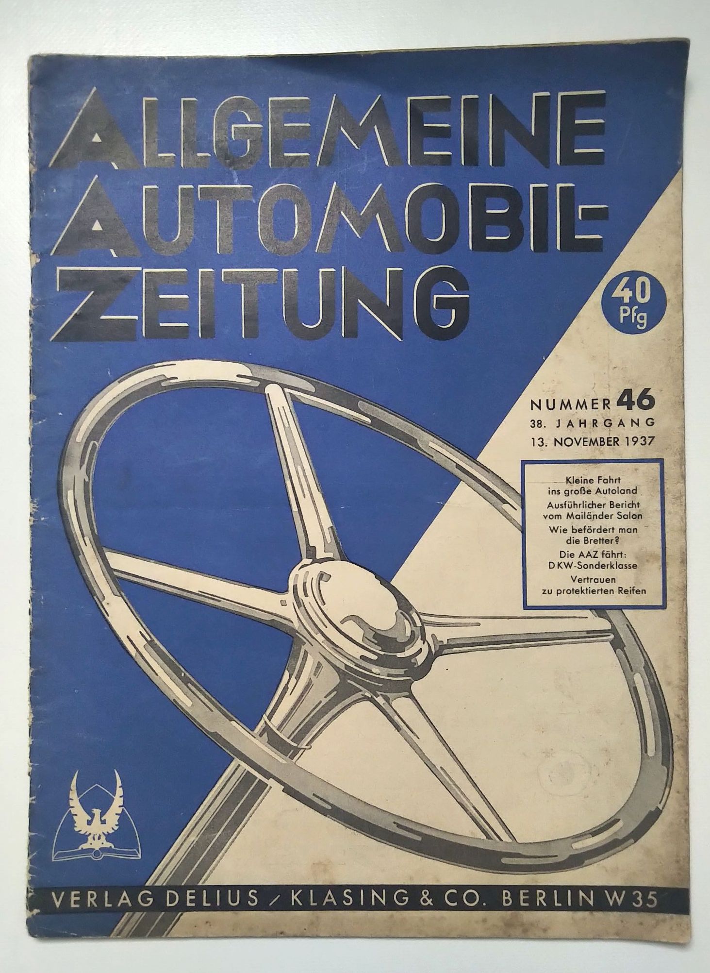 Allgemeine Automobilzeitung 1937 Nr 46 DKW Sonderklasse