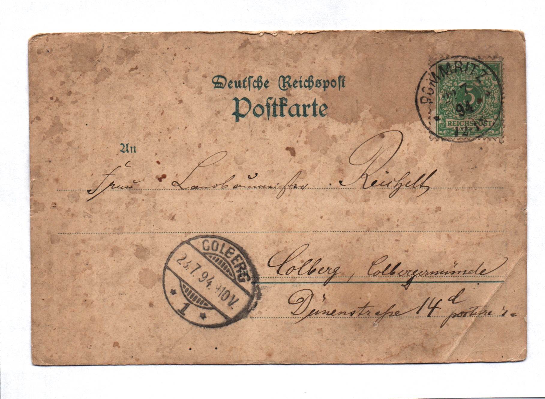 Ak Gruß aus Czorneboh Postkarte 1894