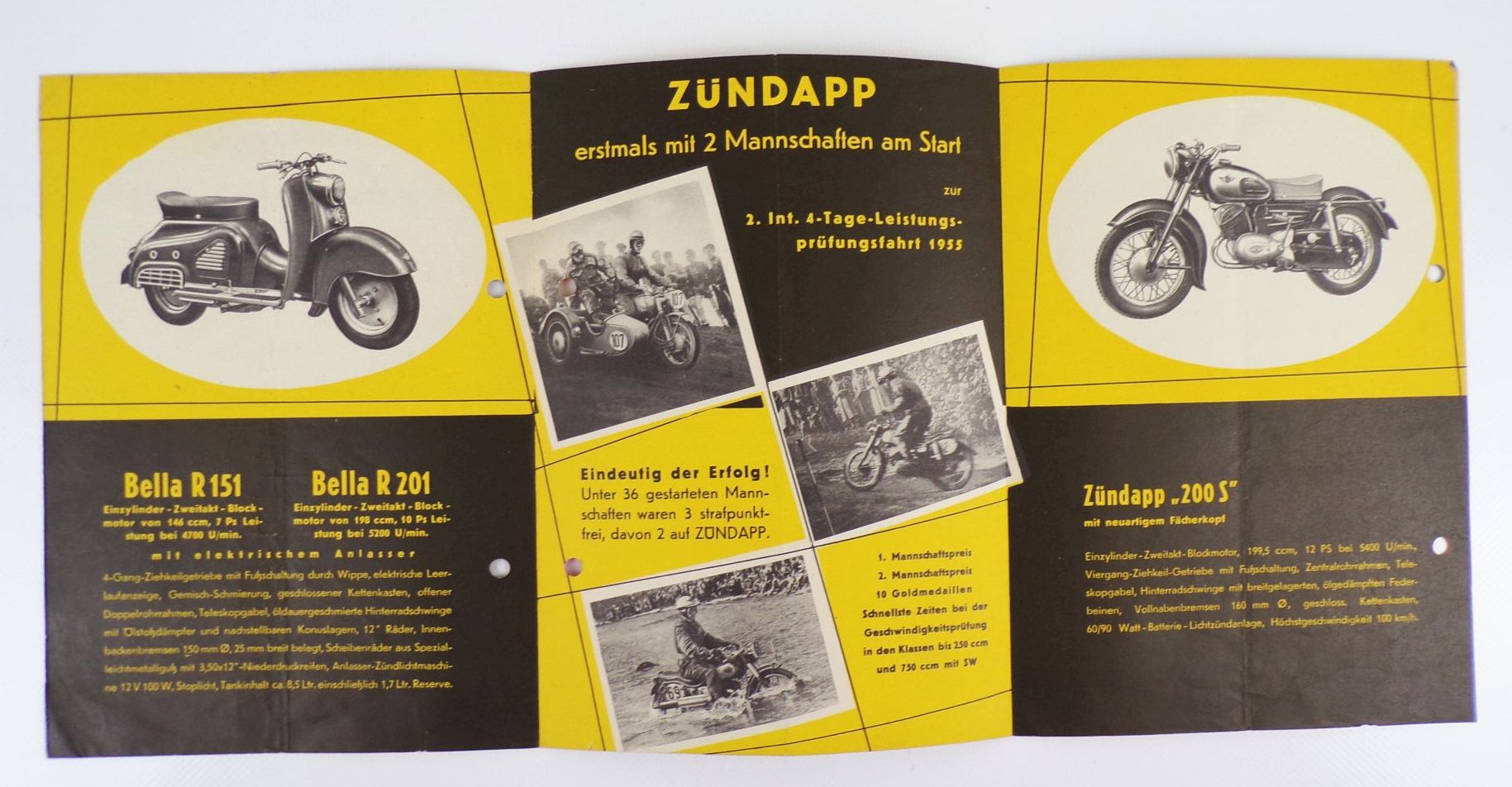 Prospekt Zündapp Modelle Leipziger Herbstmesse 1955 Prospekt Zündapp Modelle Leipziger Herbstmesse 1955