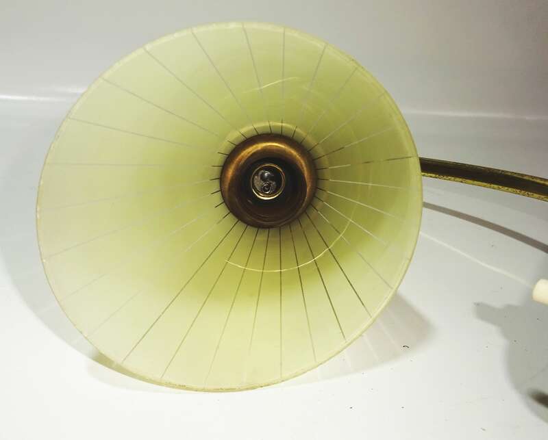 Alte Tischlampe Nachttischlampe Tütenlampe Mid Century 1950er 1960er 