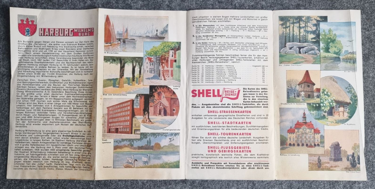 Stadtkarte Nr 44 Harburg Stadtplan 1930er Landkarte Shell Stadtkarte Nr 44 Harburg Stadtplan 1930er Landkarte Shell