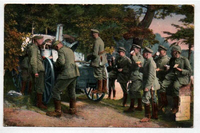Ak Kriegsbilder Vogesen Morgenkaffee Soldaten Landwehr IR 12 Stempel 1916