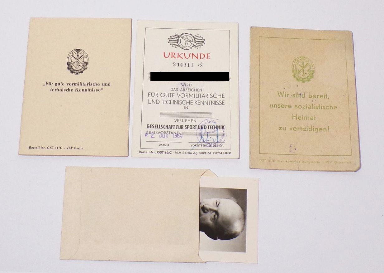 GST Ausweis Urkunde Nachweisbuch 1964 DDR 