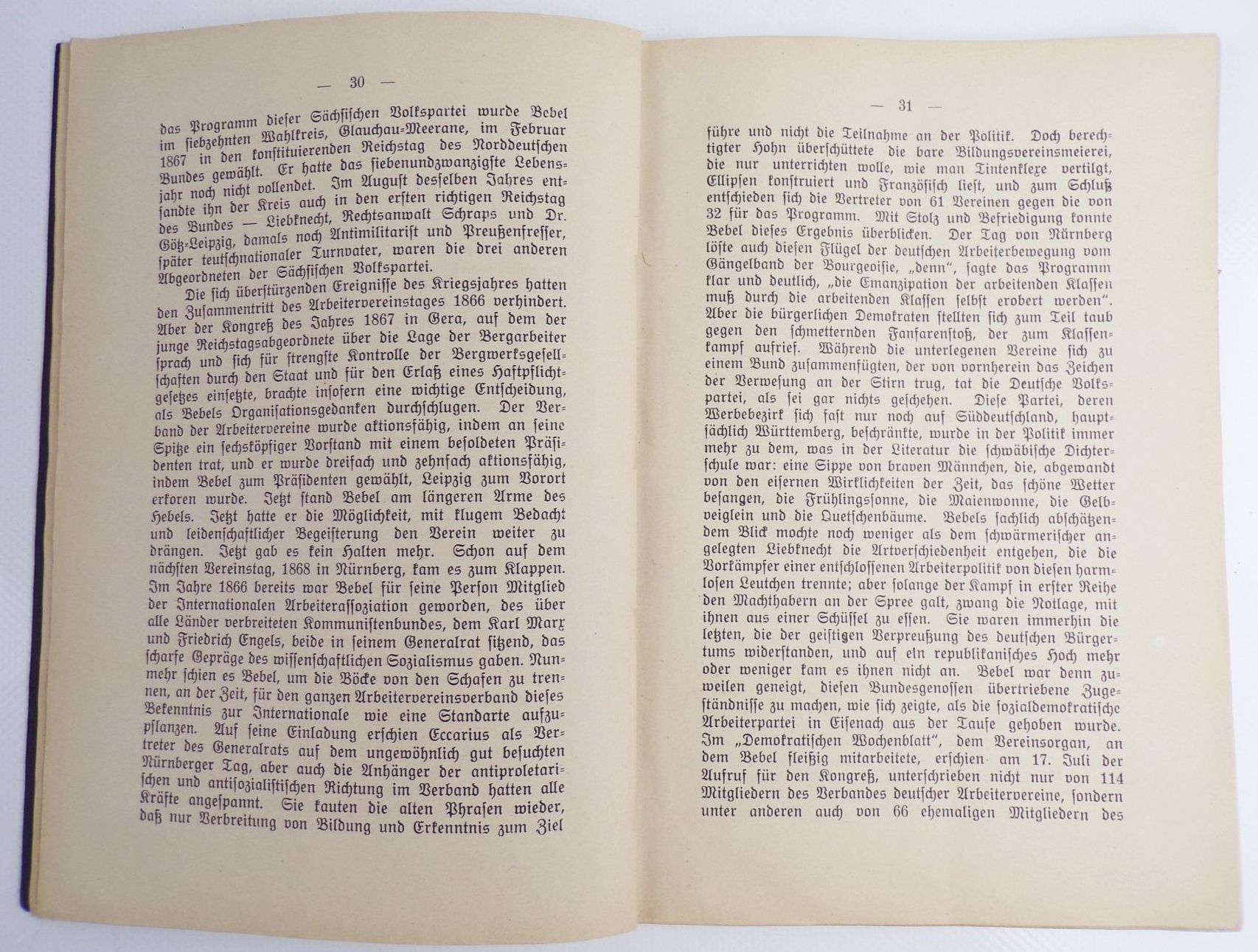 August Bebel Ein Lebensbild für deutsche Arbeiter von Hermann Wendel 1913