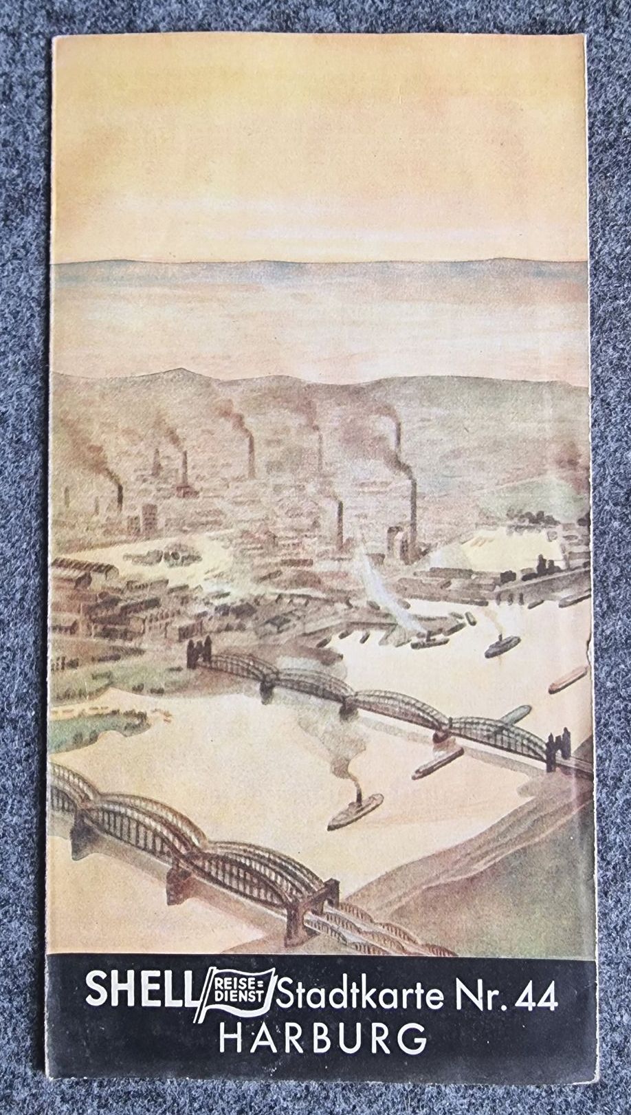 Stadtkarte Nr 44 Harburg Stadtplan 1930er Landkarte Shell Stadtkarte Nr 44 Harburg Stadtplan 1930er Landkarte Shell