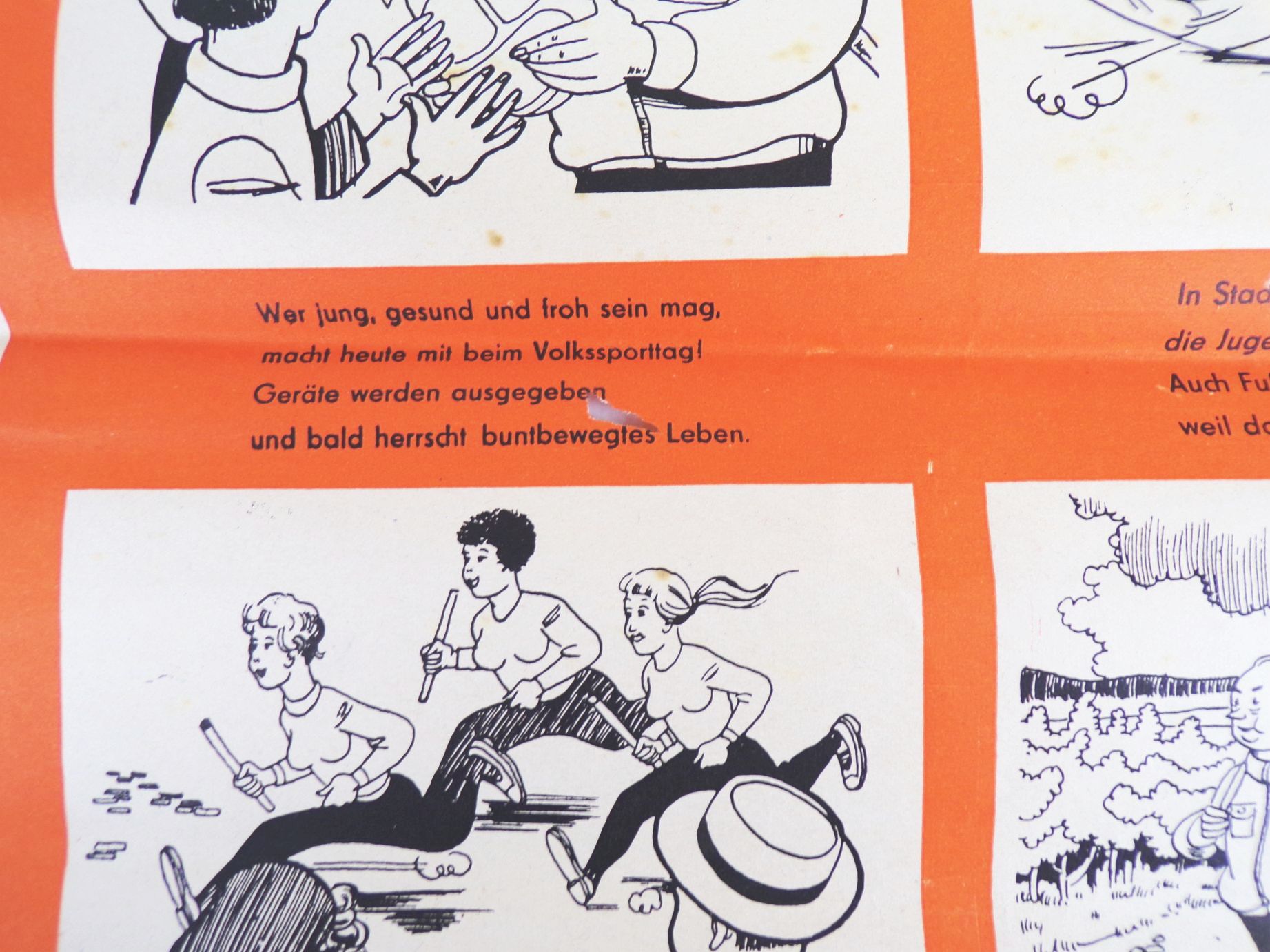 Altes Plakat DTSB Volkssporttag DDR 1960 Sport 1 Mai Poster