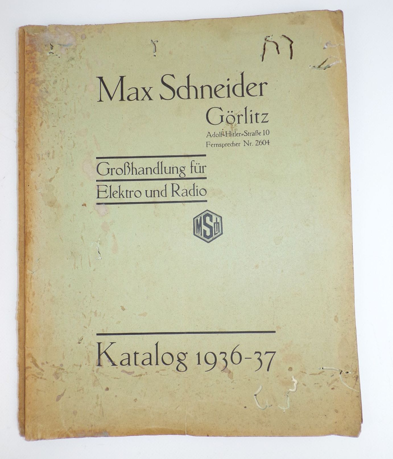Lampen Katalog Max Schneider Görlitz 1936 Batterien Leuchtmittel Old 