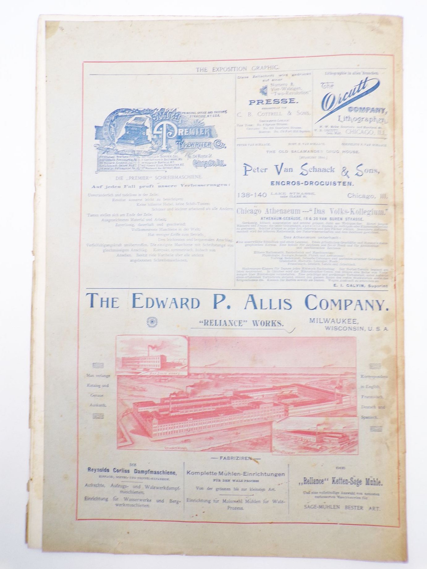 The Exposition Graphic Chicago 1892 Erster Jahrgang Nummer 1 