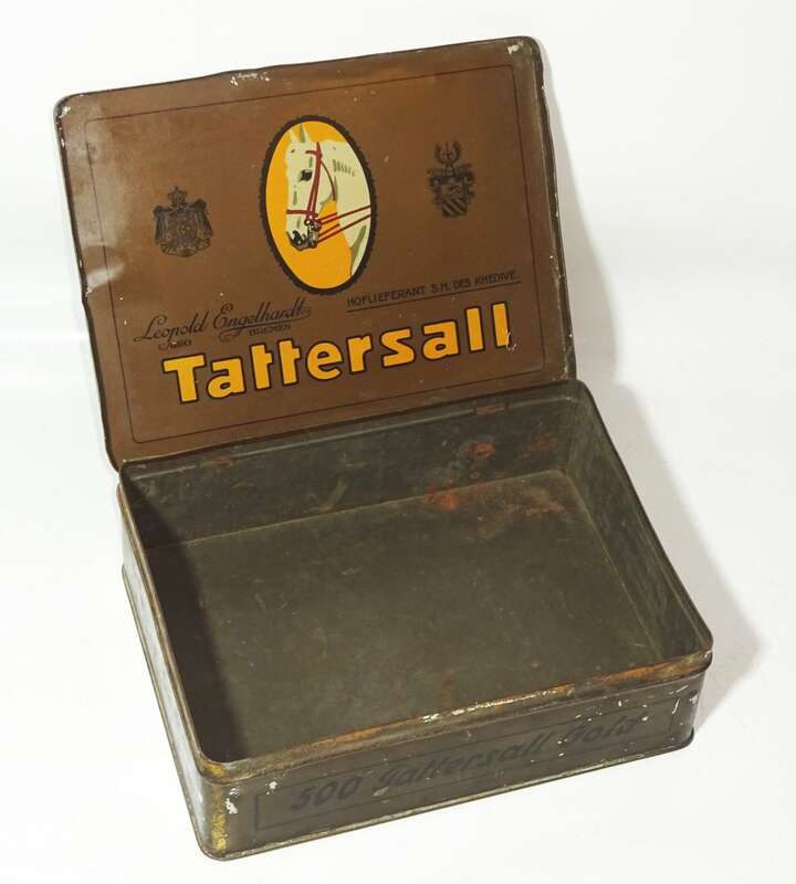 Tattersall Blechdose 500er XXL Engelhardt Cigaretten Zigaretten Alt
