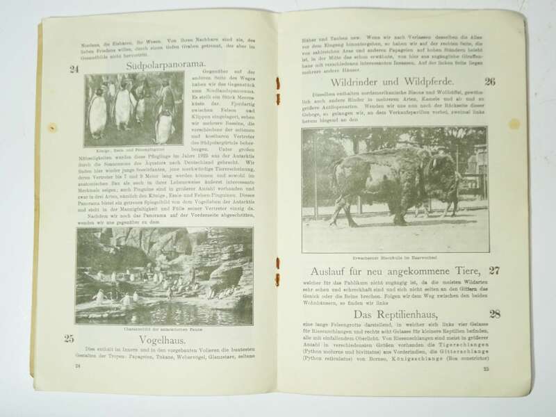 Führer durch Carl Hagenbeck Tierpark in Stellingen 1925