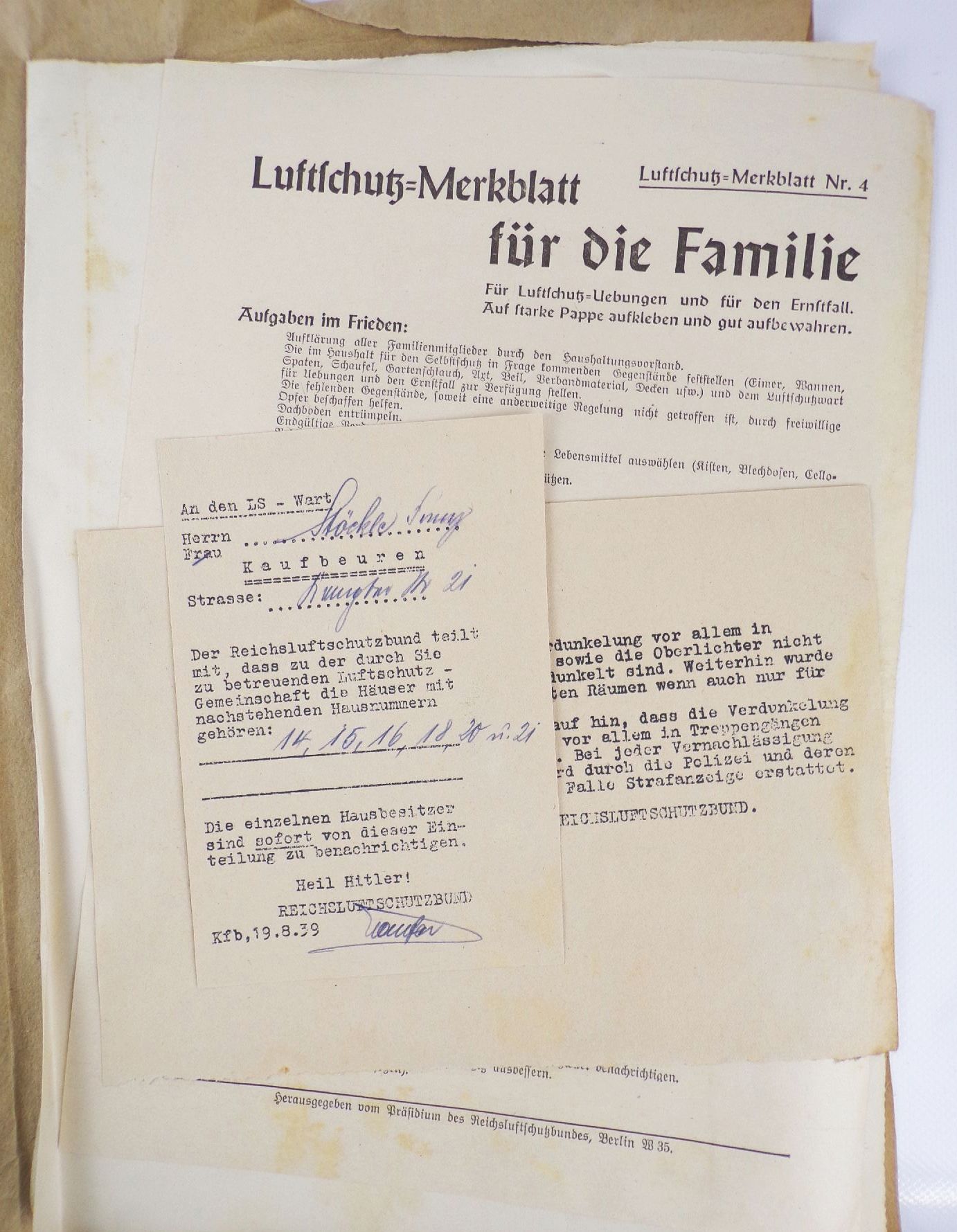 Luftschutz 2 Wk Dokumente Flugblätter Phosphorbomben Kaufbeuren Luftschutz 2 Wk Dokumente Flugblätter Phosphorbomben Kaufbeuren