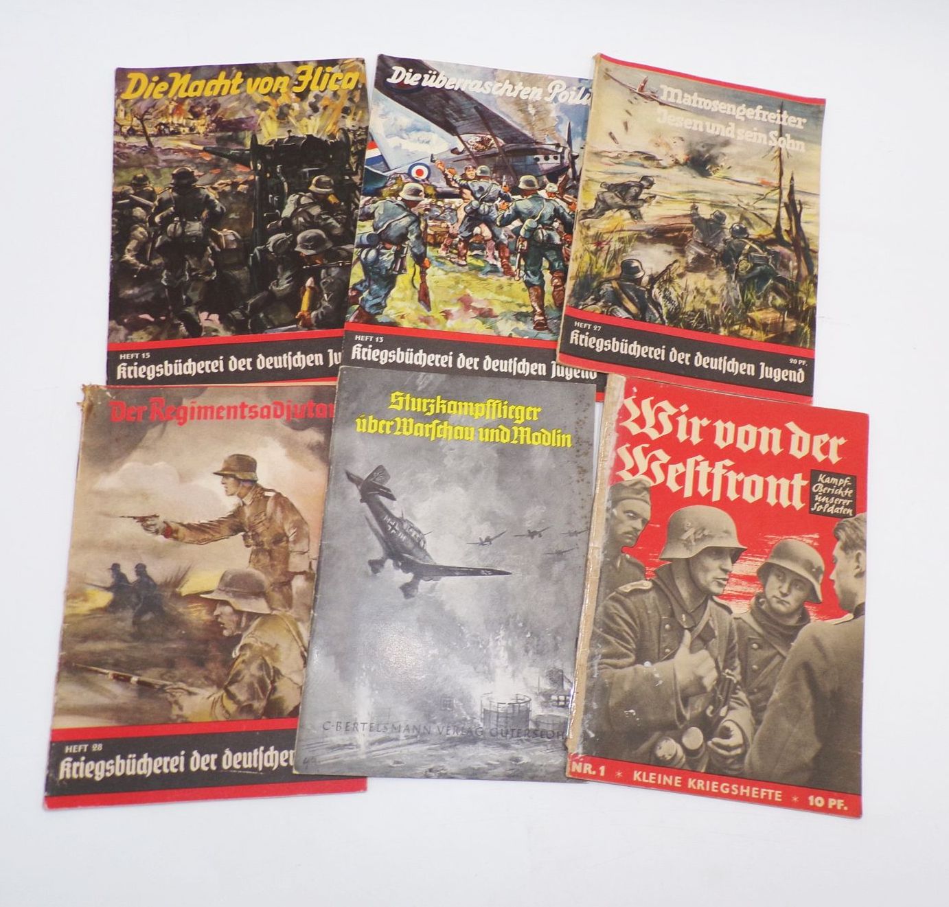 Romanhefte 2 Weltkrieg Kriegsbücherei Westfront Sturzkampfflieger Konvolut