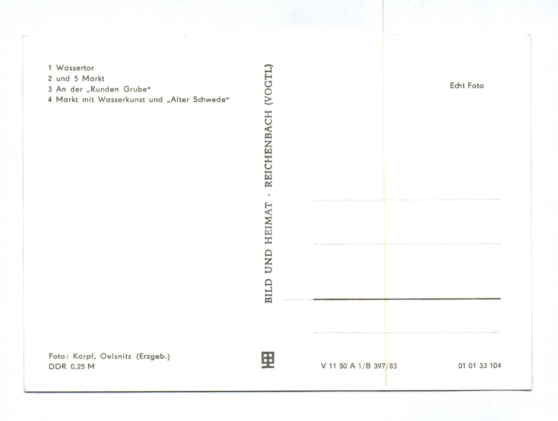 Ak Wismar DDR 1983 Wassertor Markt Runde Grube Ak Wismar DDR 1983 Wassertor Markt Runde Grube