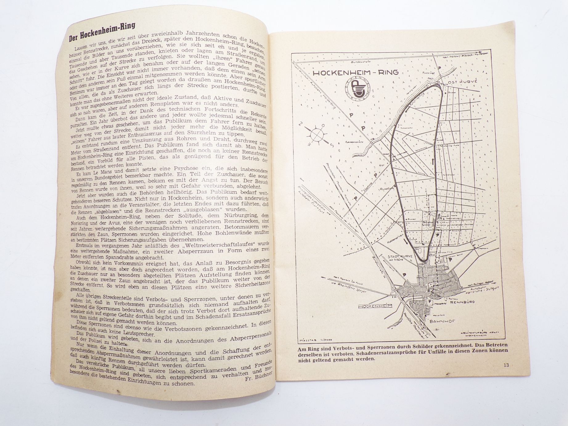 Programm 1958 Internationale Rhein Pokal Rennen auf dem Hockenheimring Programm 1958 Internationale Rhein Pokal Rennen auf dem Hockenheimring