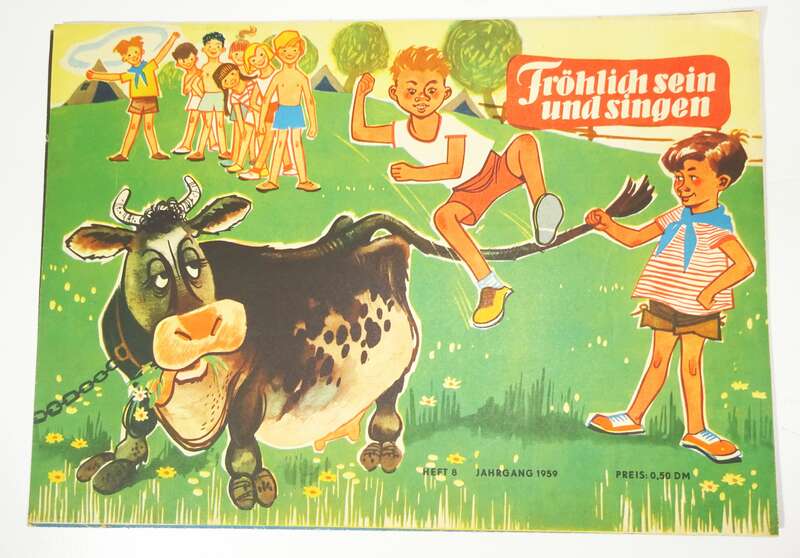 Frösi Umschlag Heft 8 Jahrgang 1959 Fröhlich sein und singen 