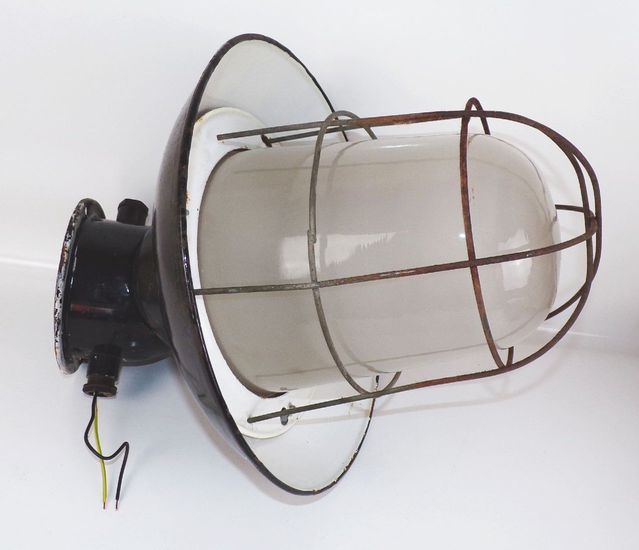 Email Deckenleuchte Schwarz Gitter Rund E27 Deckenleuchte Loft Industrie Email Deckenleuchte Schwarz Gitter Rund E27 Deckenleuchte Loft Industrie