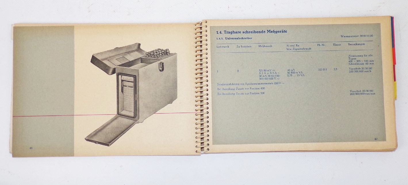 Alter Katalog Elektrische Messgeräte Staatliches Maschinenkontor 1964