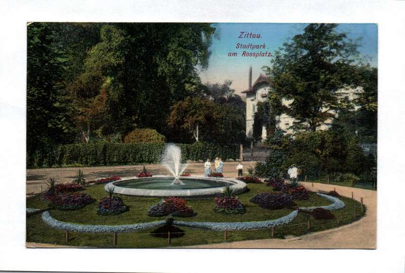 Ak Zittau Stadtpark am Rossplatz 1916