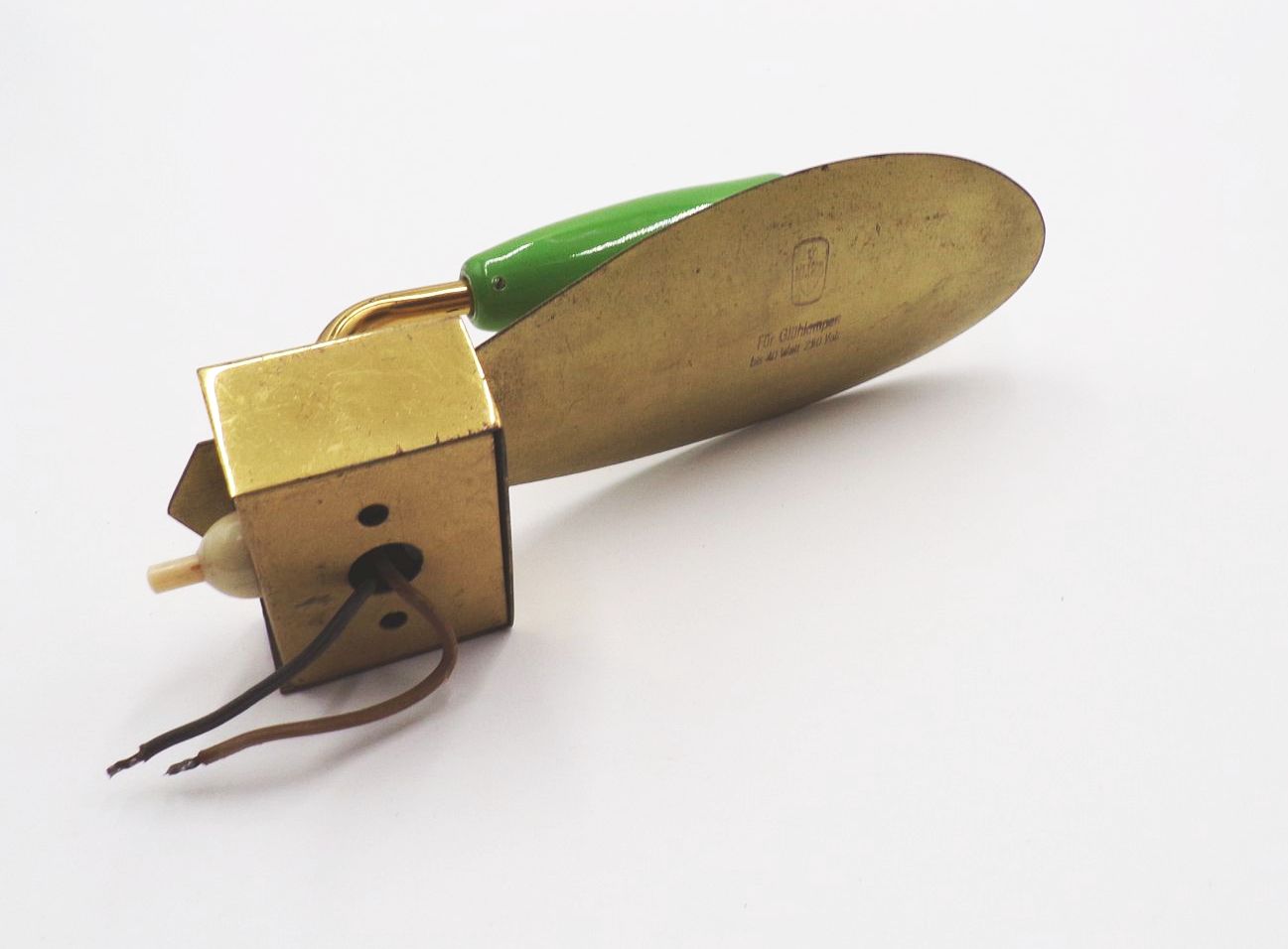 Wandlampe Sputnik Gold Grün E14 Vintage 70er Jahre Leuchte