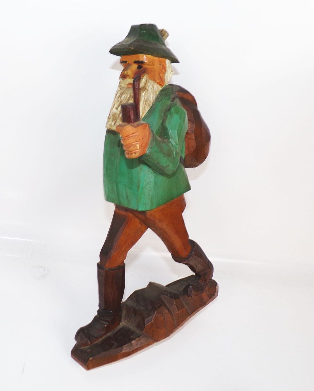 Alte Bauernlampe Deckenleuchte um 1900 geschnitzte Figuren Bauernstube