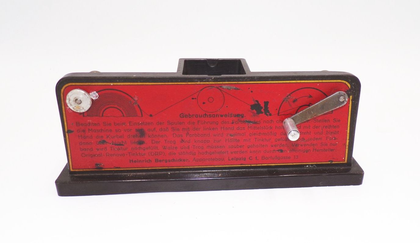 Renova Farbband Auffrischungsmaschine Bergschicker Leipzig DDR 