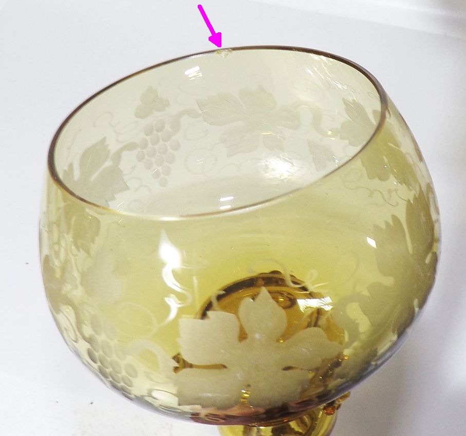 6 alte schöne Weingläser Lauscha Weinglas 