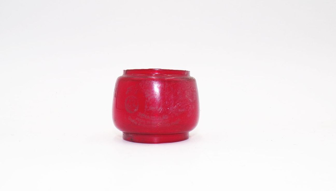 Altes Feuerhand Lampenglas Rot Ersatzglas 
