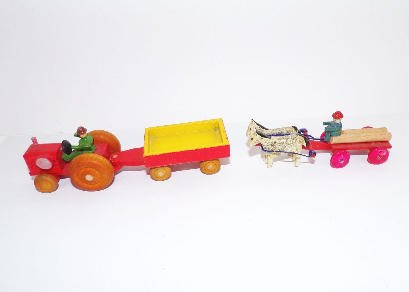 Alte Erzgebirge Kutschen Feuerwehr Traktor Spielwaren 