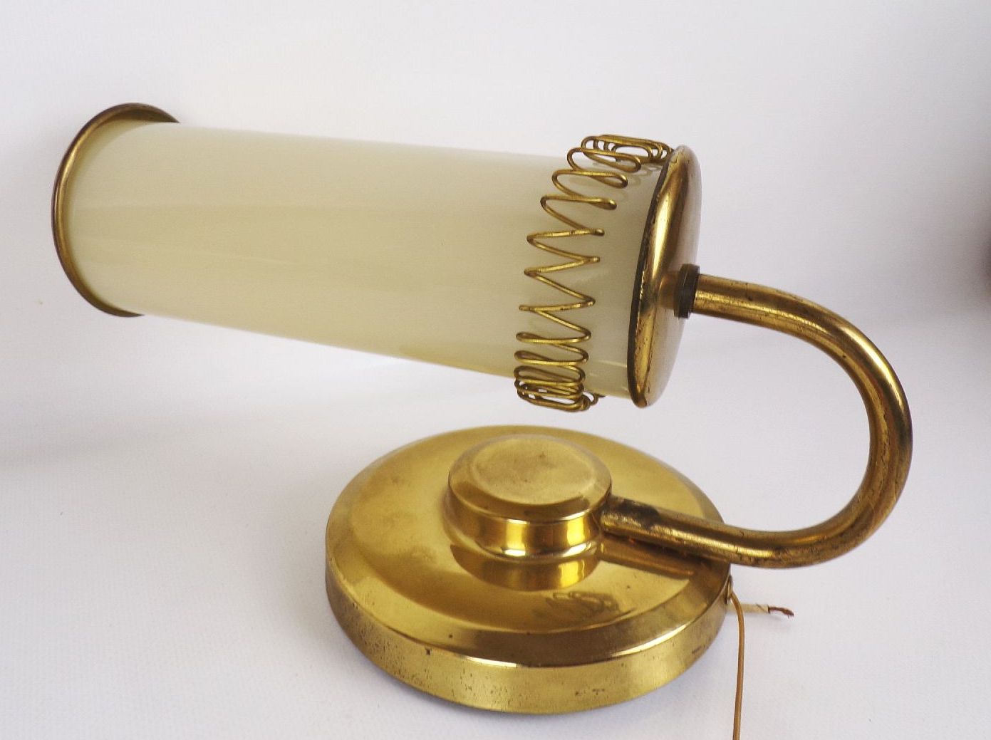 Wandlampe Mid Century Pärchen 2 Stück Messing Glas E14 Vintage 