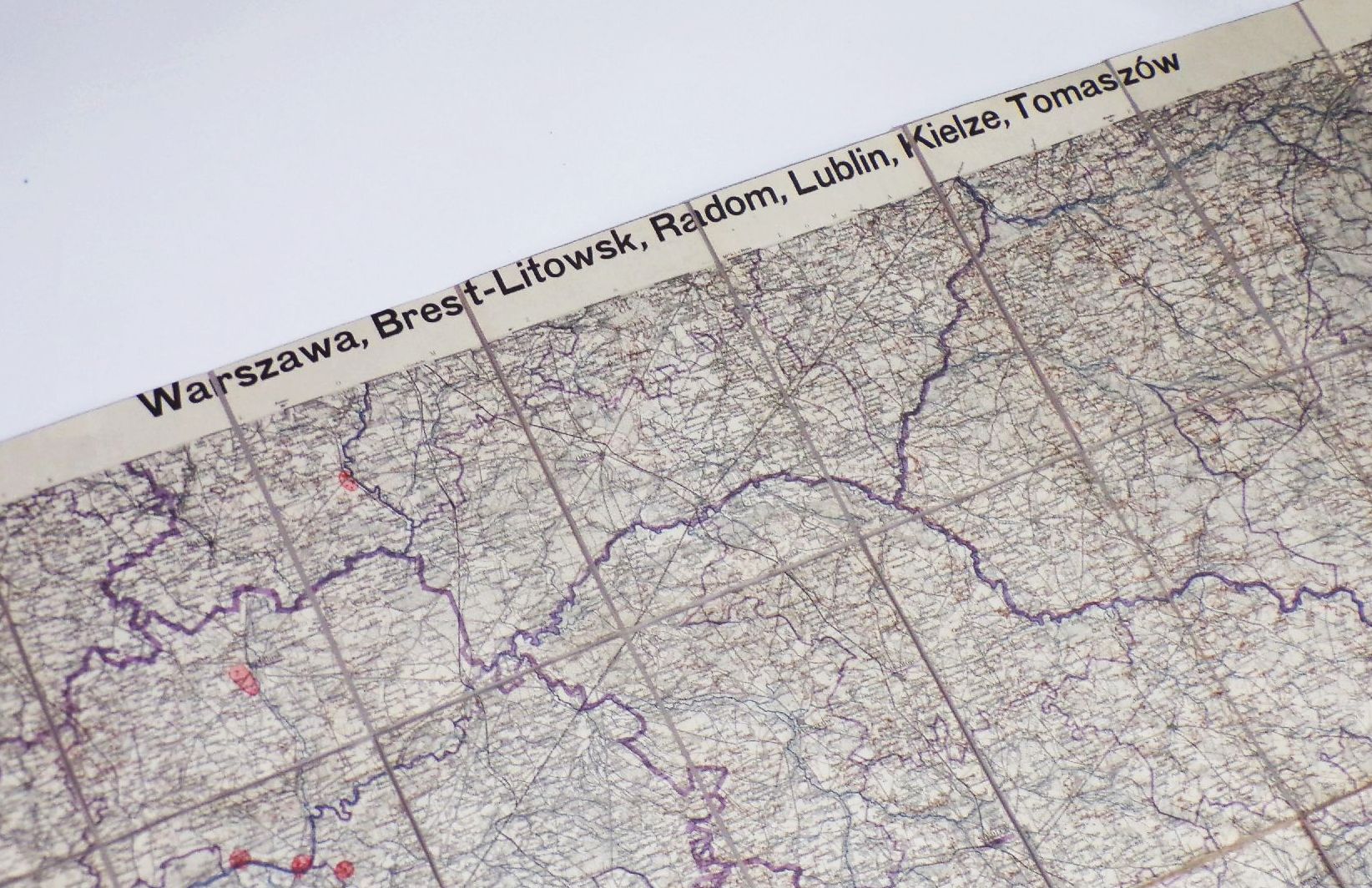 Alte Landkarte 1 Wk Warschau Brest Litowsk Radom Lublin Kielze Tomaszow Polen 1914