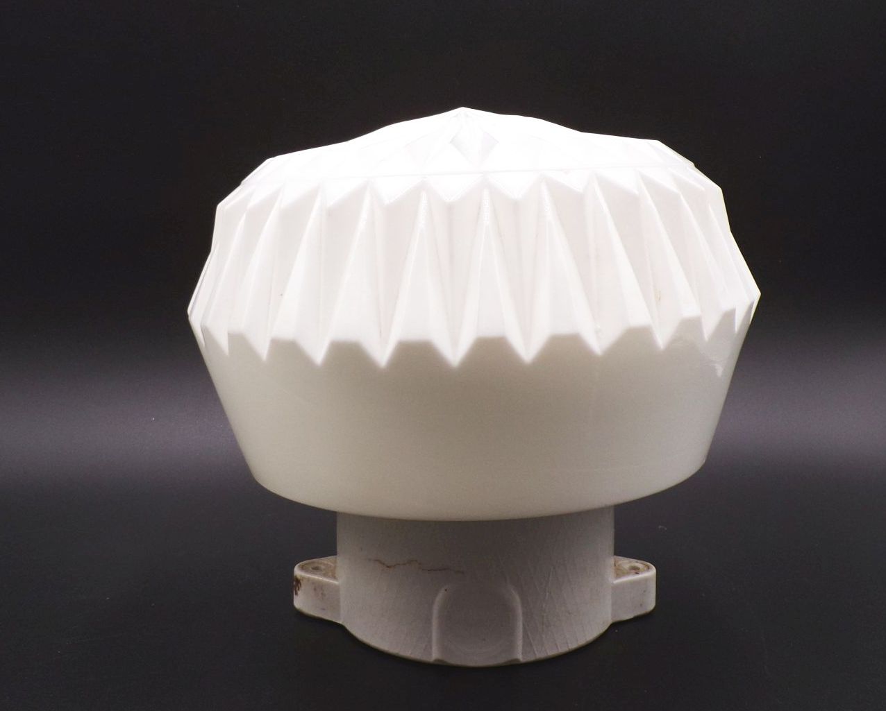 Alte Deckenlampe Weiß Kellerlampe Flur Badleuchte E27 Glas Industriedesign