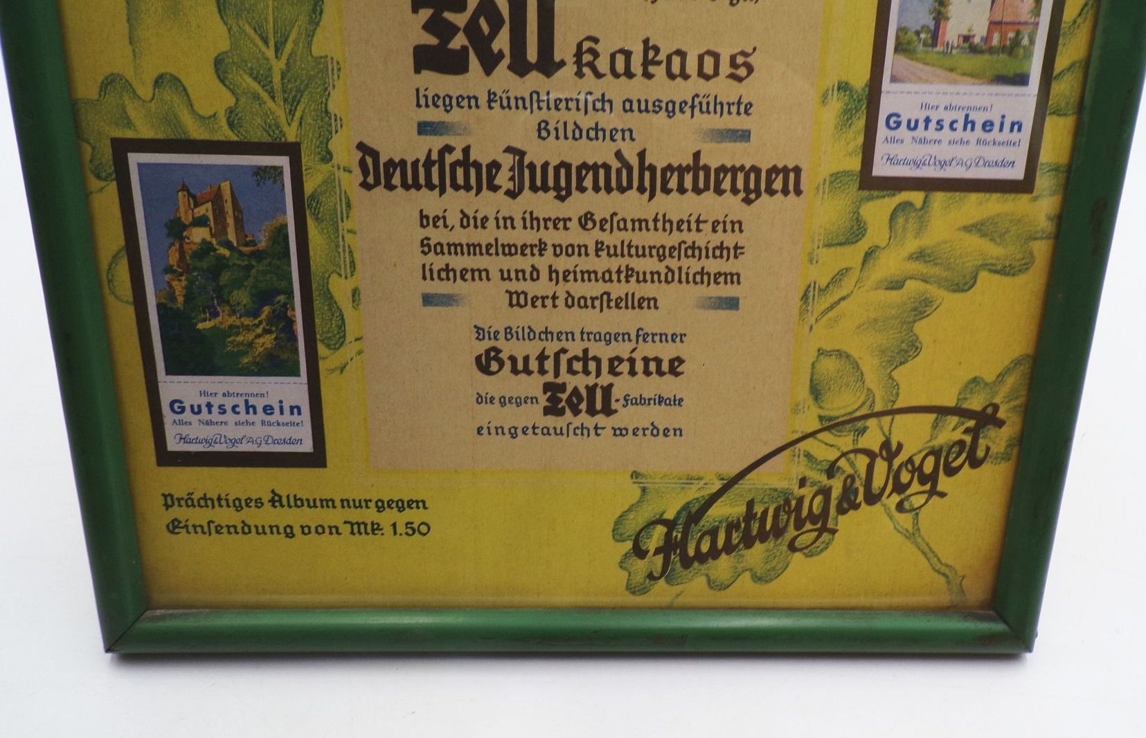 Altes Reklame Bild Tell Schokolade Hartwig und Vogel Sammelbilder Bilderrahmen Altes Reklame Bild Tell Schokolade Hartwig und Vogel Sammelbilder Bilderrahmen