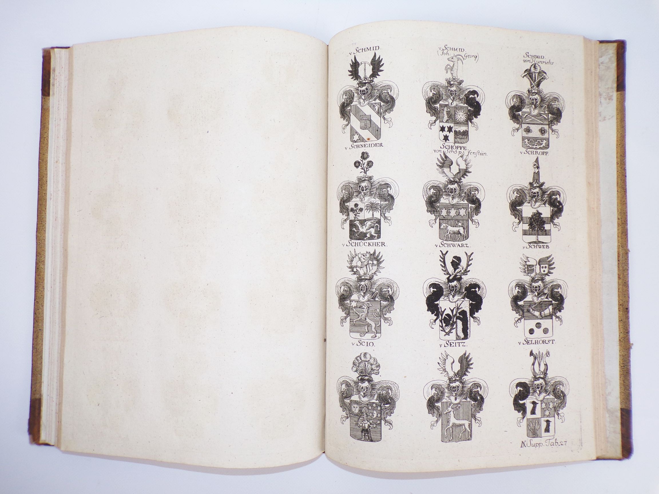Johann Siebmachers großes Wappenbuch 8 u 9 Teil 1787 Halbleder Heraldik