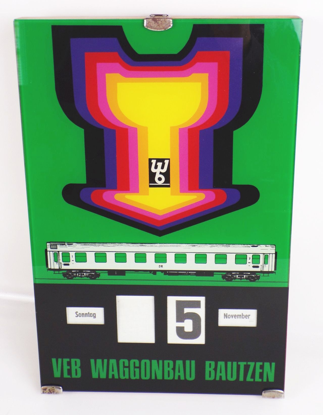 Drehkalender VEB Waggonbau Bautzen DDR Ewiger Kalender Drehkalender VEB Waggonbau Bautzen DDR Ewiger Kalender