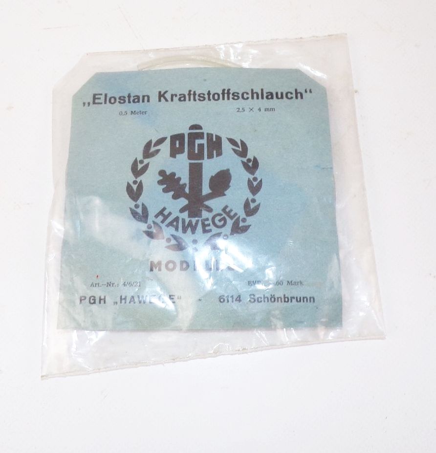 HAWEGE Elostan Kraftstoffschlauch in OVP Modellbau DDR original