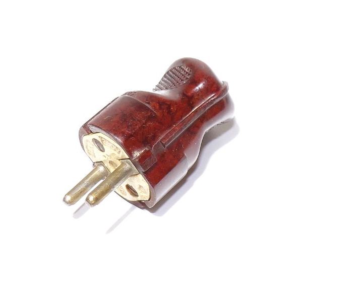 Alter Siemens Stromsteckel Kabelstecker Bakelit Schukostecker 