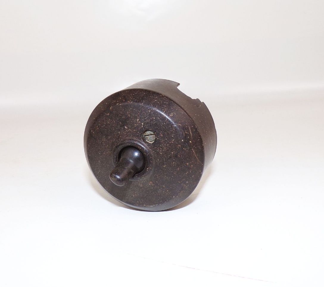 Alter Wandschalter Bakelit Aufputz An Aus Lichtschalter 