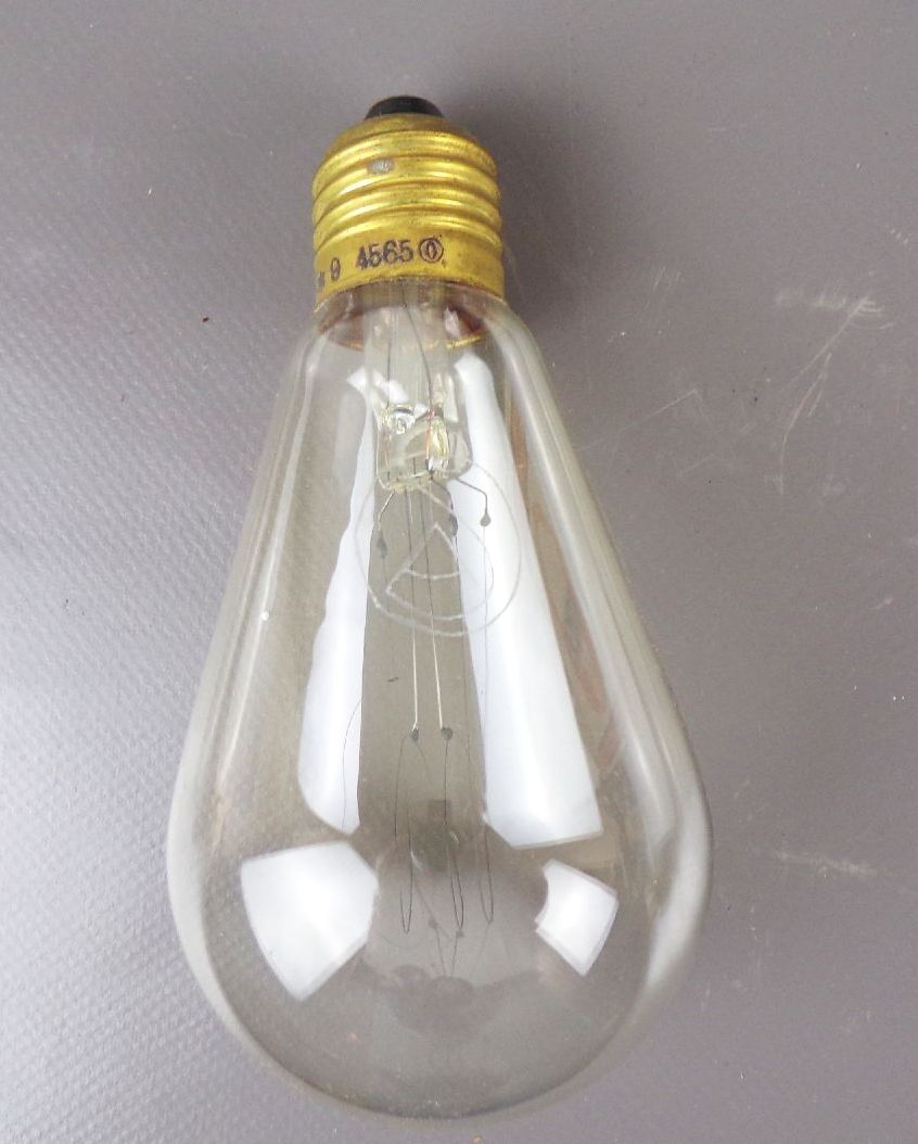 Alte Kohlefaden Glühlampe E27 ASO Wedel mit Verpackung um 1930 Alte Kohlefaden Glühlampe E27 ASO Wedel mit Verpackung um 1930