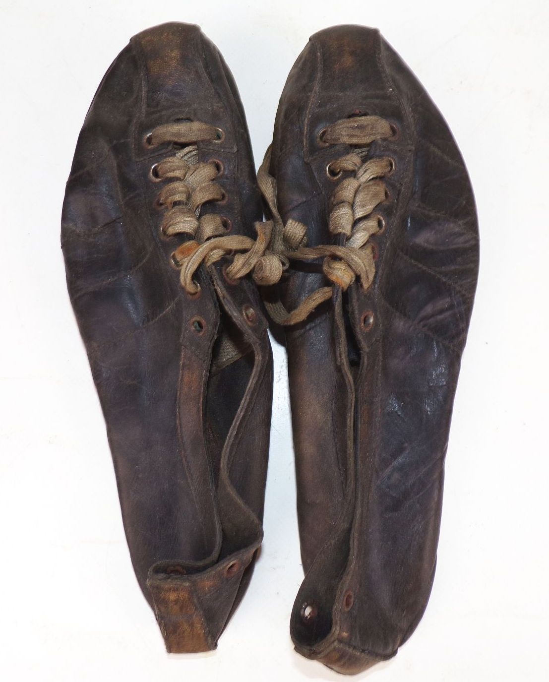 Alte Leder Sprintschuhe Track Spikes Sprint Shoes Sportschuhe 