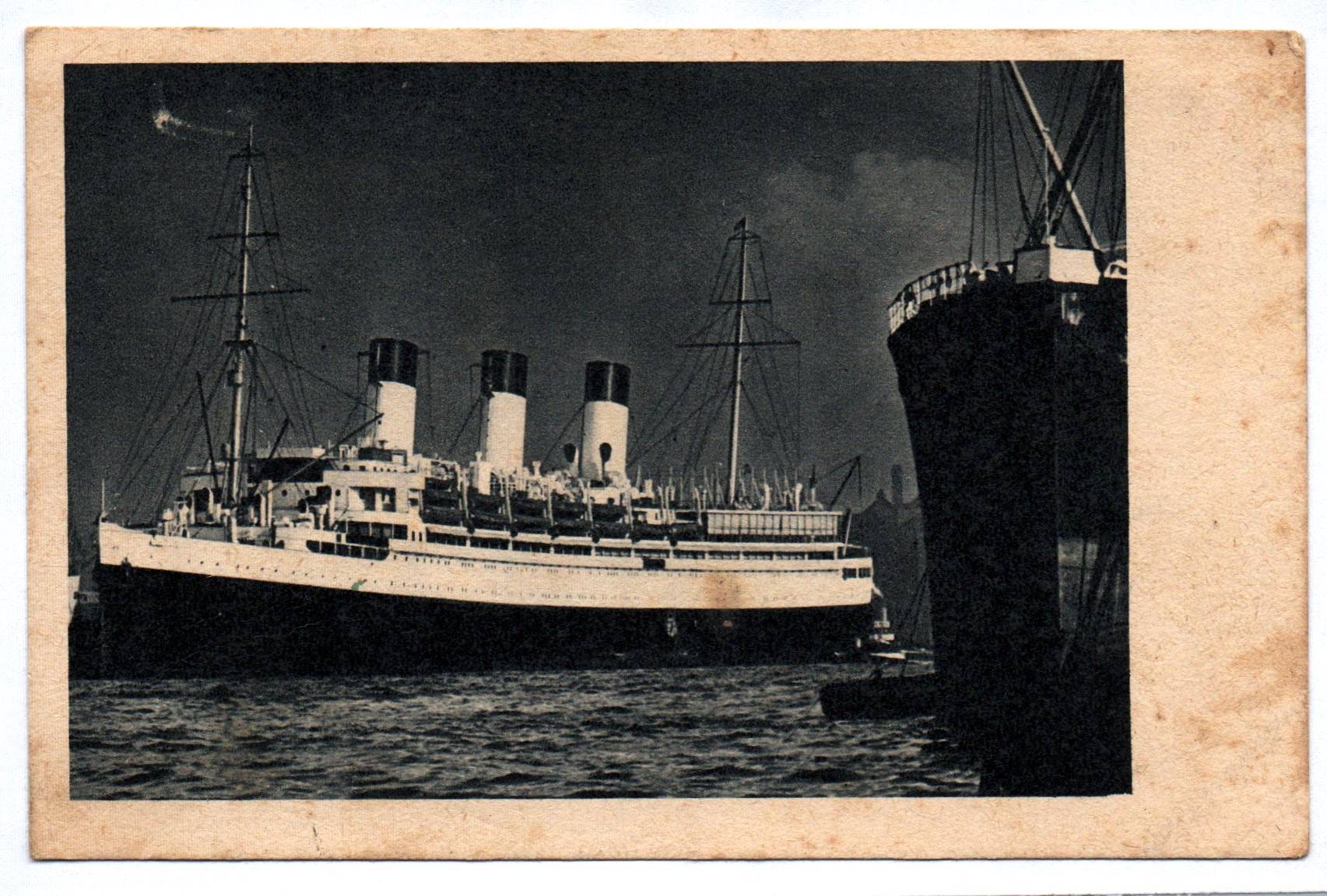 Ak Hamburg Hafen 1944 Dampfer 2 Wk Ak Hamburg Hafen 1944 Dampfer 2 Wk