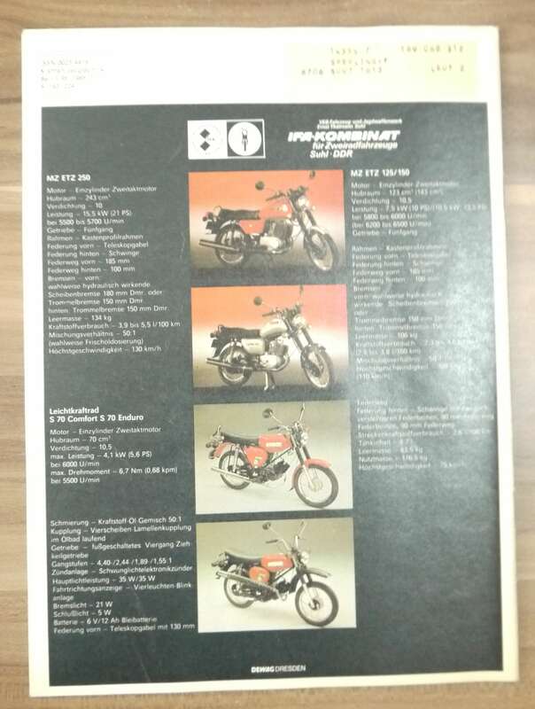 KFT Jahre Motorradproduktion Juli 1985 MZ Simson VEB Verlag Heft DDR