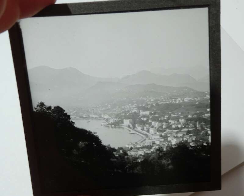 Foto Nachlaß Dia Glasplatten Italien Reise Alpen um 1910 Glasdias Holzschalten