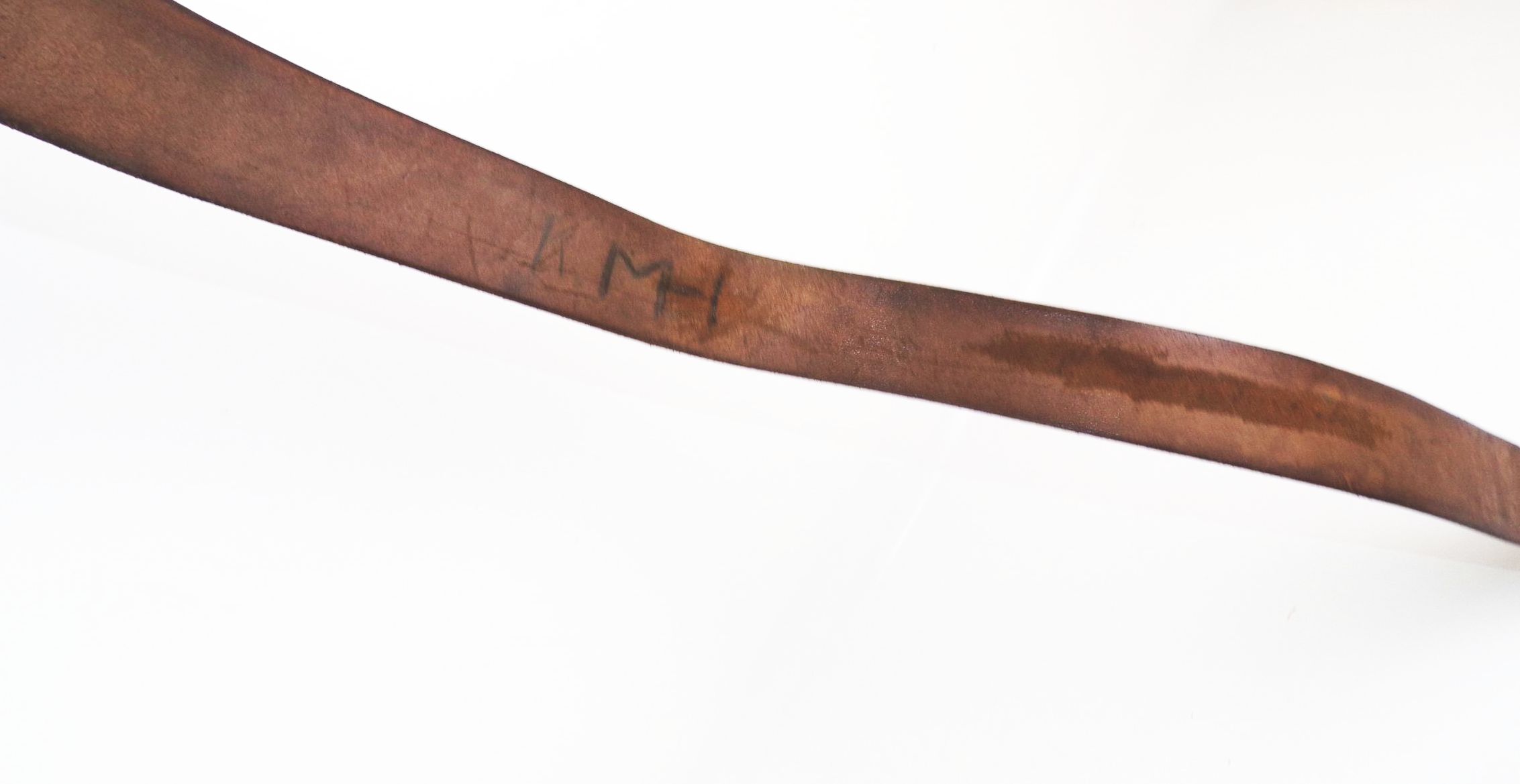 Alter Koppelriemen Ledergürtel Vintage Gürtel 99 cm Schwarz