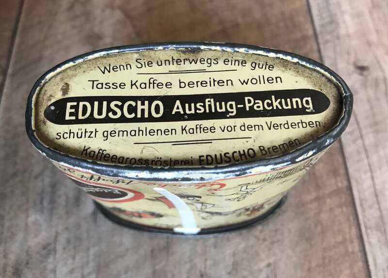 Alte Blechdose Eduscho Kaffeegrossrösterei Bremen Vintage Kaffeedose klein