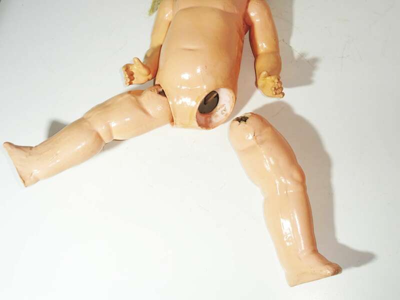 Alte Armand Marseille Puppe Porzellankopfpuppe Masse Körper 