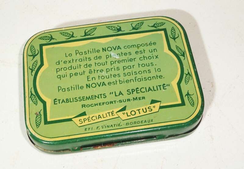 Alte Blechdose Pastillen Nova Eukalyptus Frankreich Bordeaux vintage