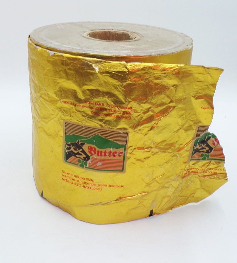 Rolle Butter Papier Löbau Einpackpapier DDR Reklame Sammler 