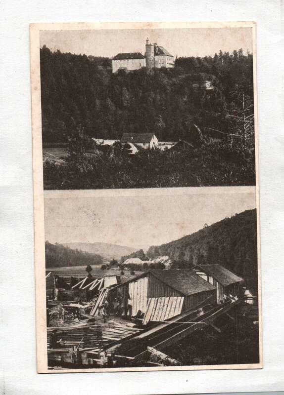 Ak Schloss Chatillon und Sägemühle 1915